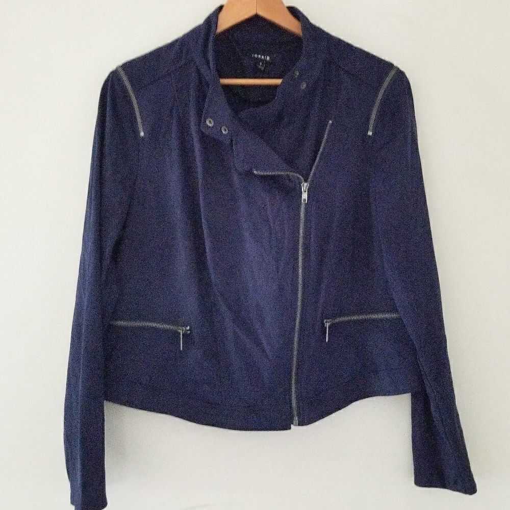 Torrid asymmetrical zip closure mock zipper